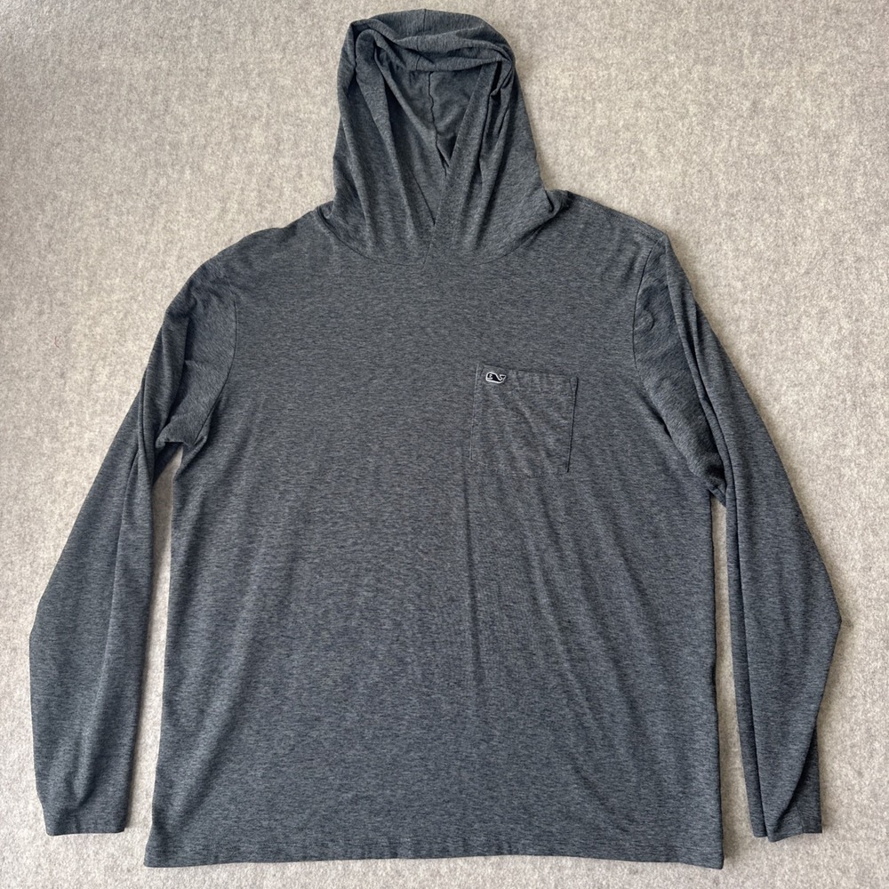 Vineyard Vines Edgartown Hoodie Mens Large Gray Active Pullover